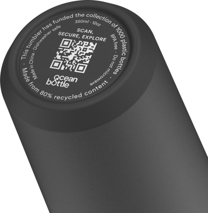 Ocean Bottle 350 ml termokop - Genbrugs Rustfri Stål-Sort