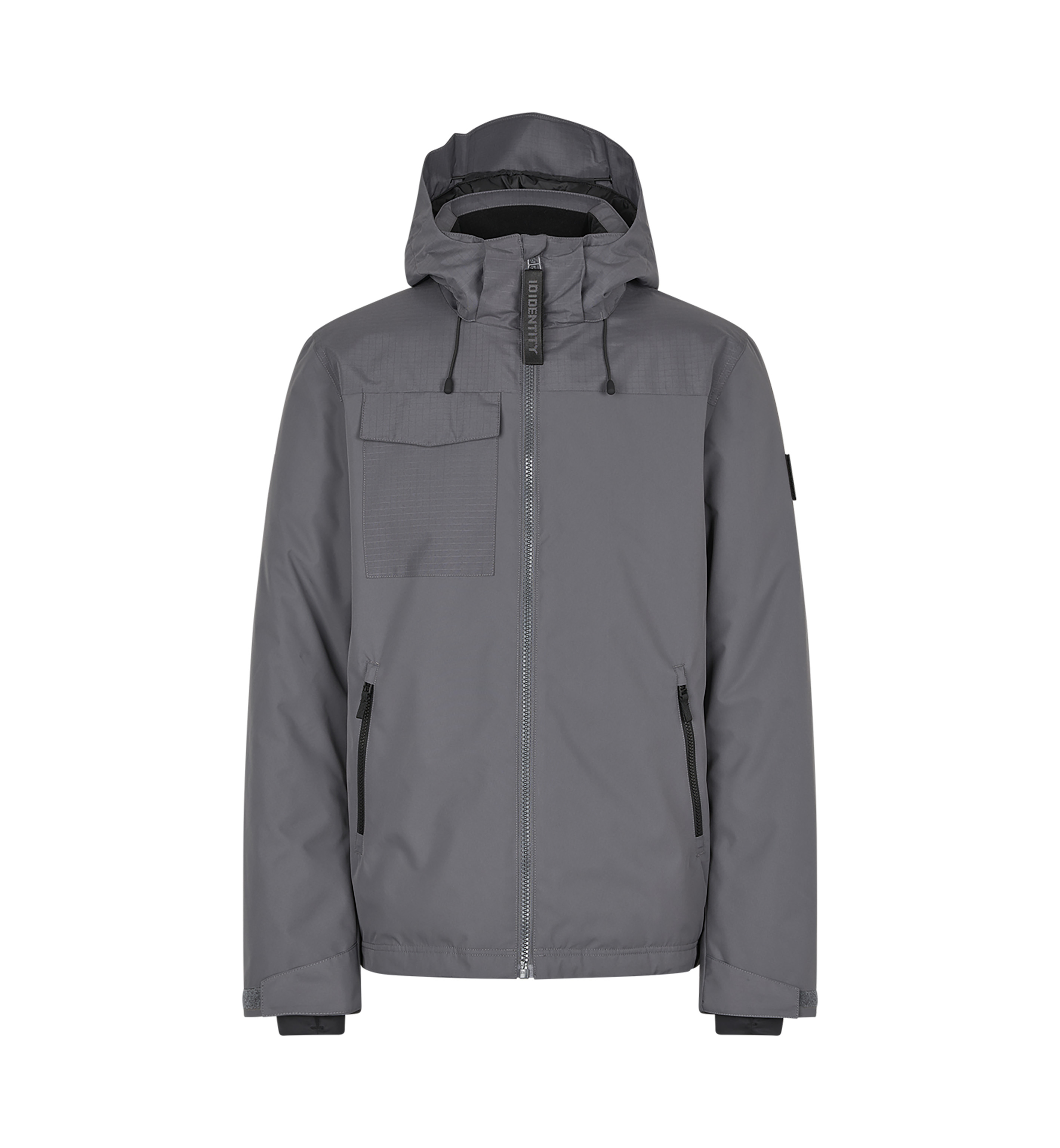 ID Hooded Vinterjakker, Herre - 100% rPet-Grå