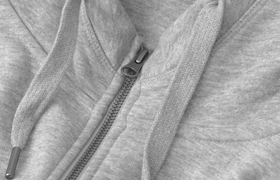 ID Core Full Zip Hoodie-Lysegrå