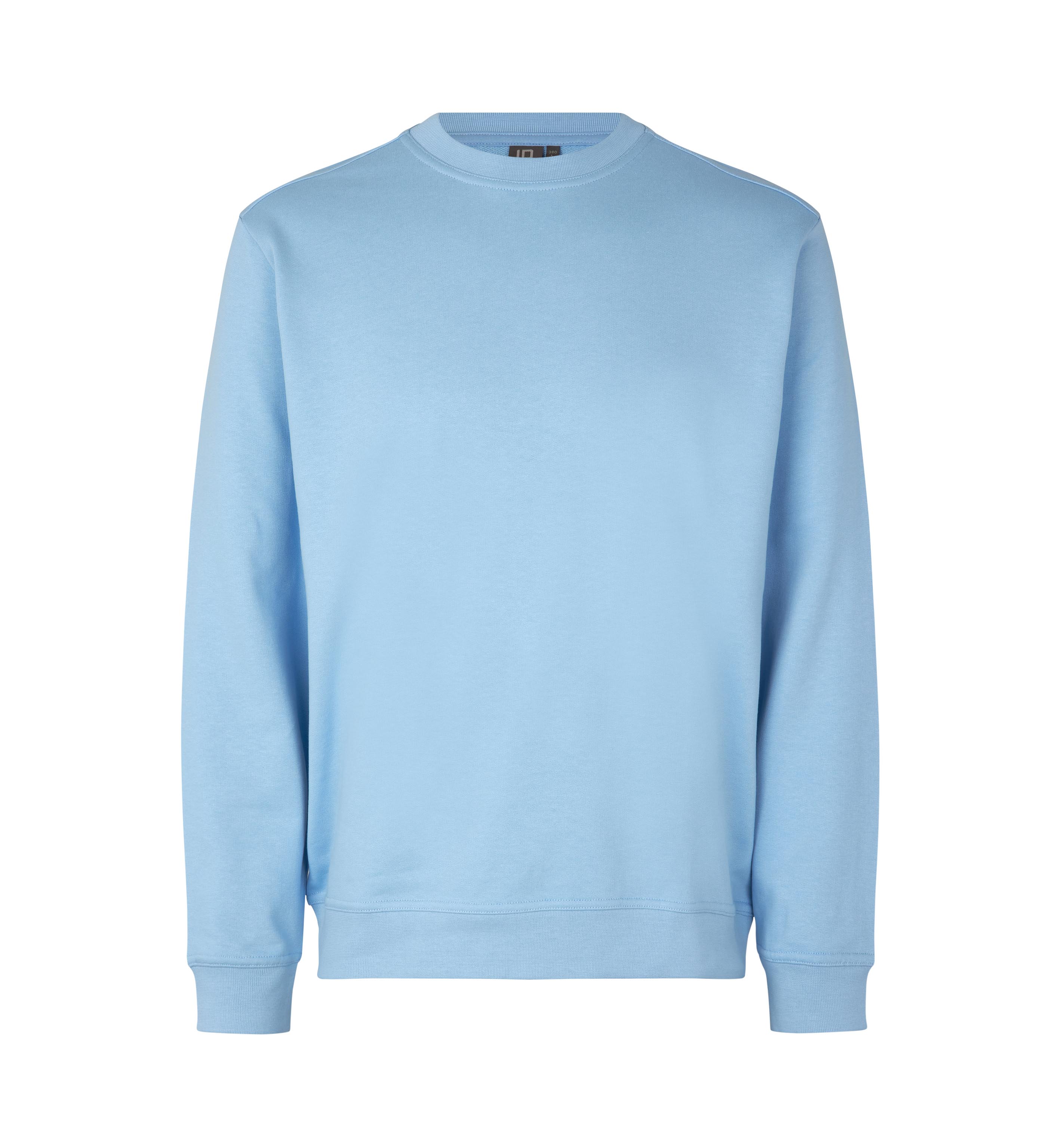 ID PRO Wear CARE sweatshirt I ubørstet, Herre, Genbrugs bomuld-Lyseblå