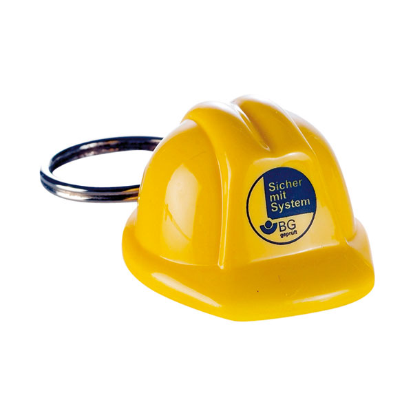 Hjelm nøglering - Genbrugs Akryl-Gul