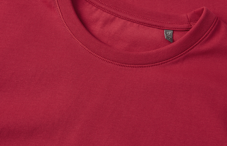 ID Økologisk O-hals T-shirt, herre-Rød