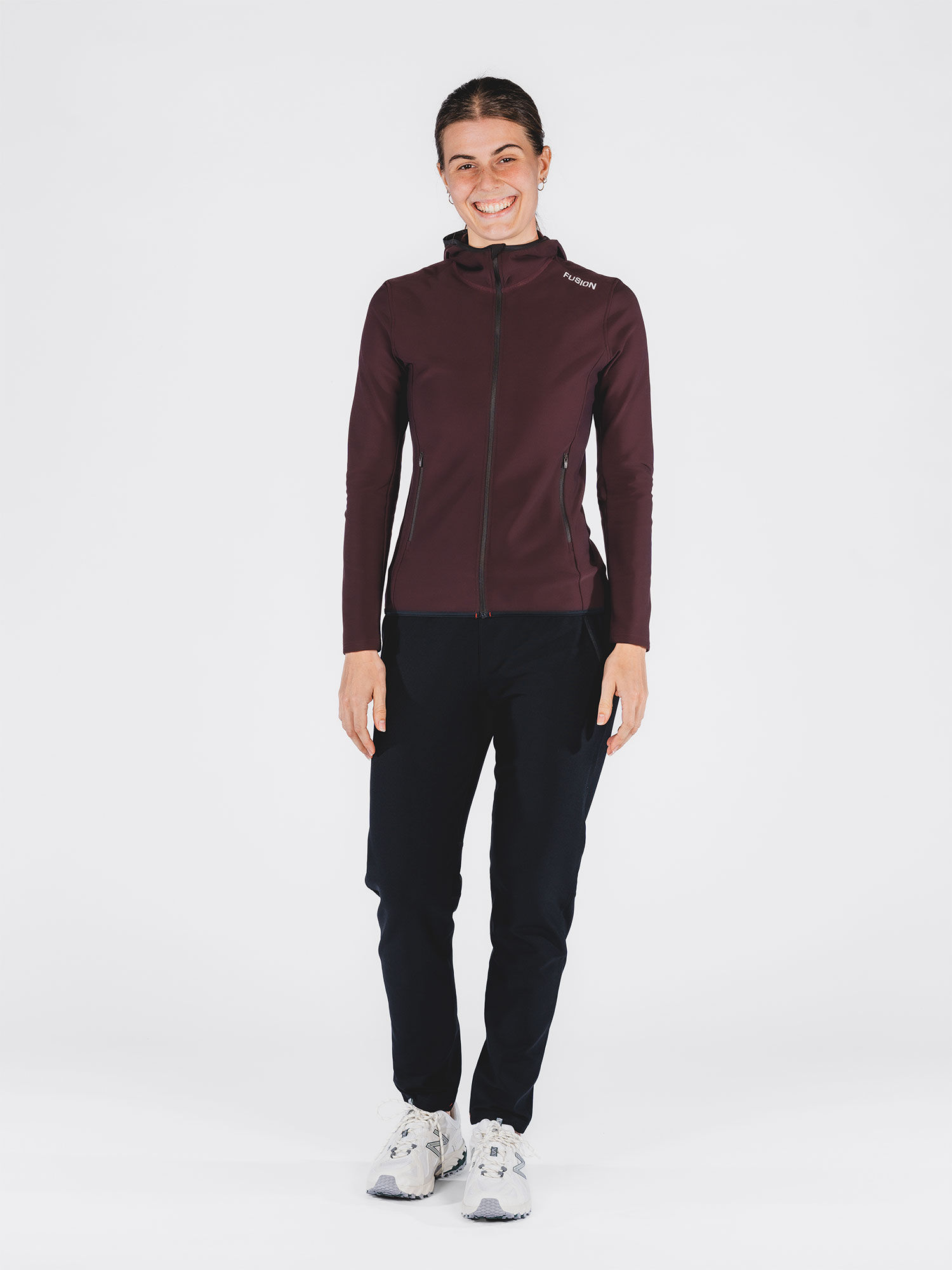 FUSION Recharge Hoodie, Dame-Abergine