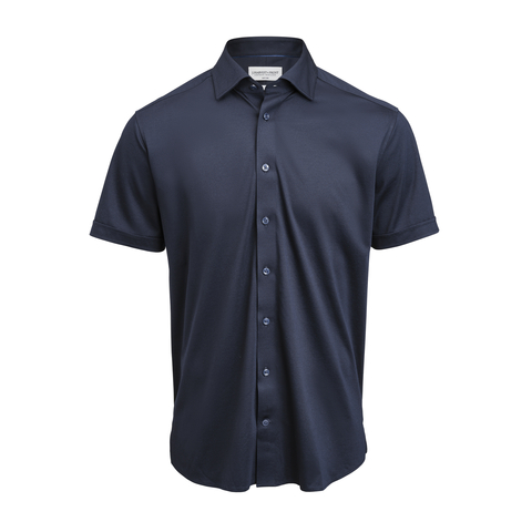 J. HARVEST & FROST IB132 Interlock Knit S/S Slim - Herre