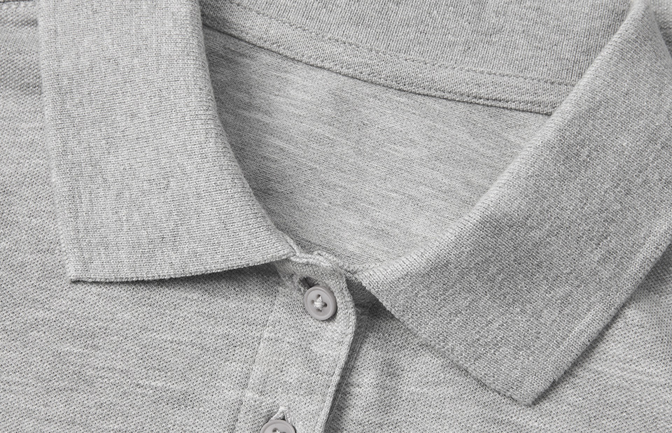 ID Økologisk poloshirt, dame-Grå melange