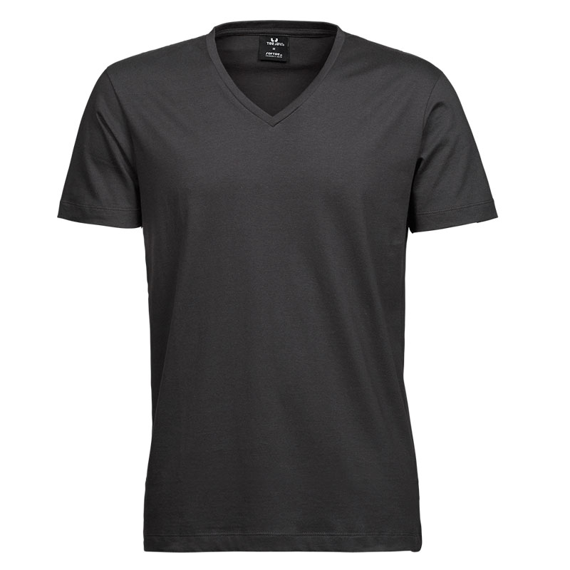 TEE JAYS Fashion V-Neck Sof T-shirt - Økologisk, herre-Grå