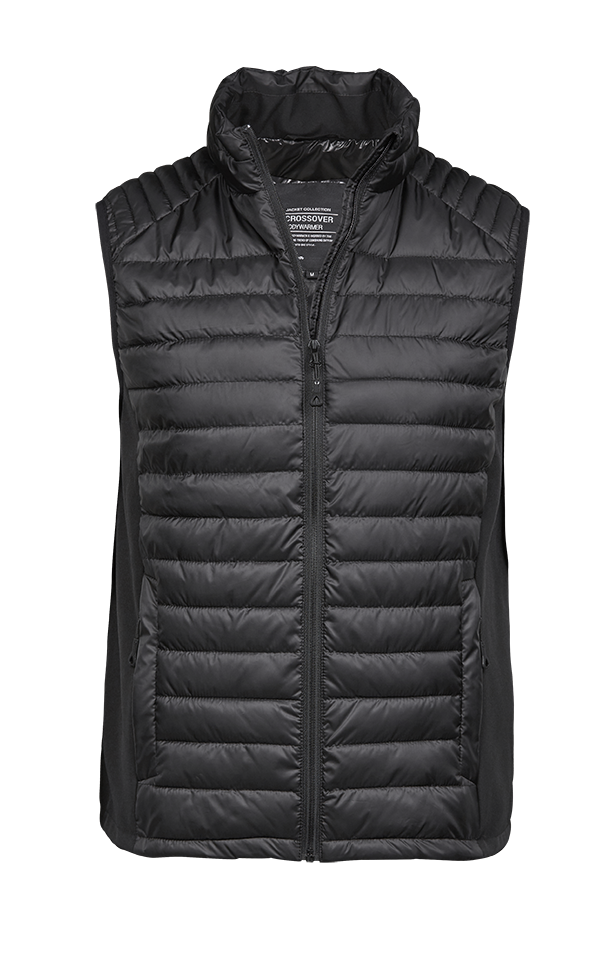 TEE JAYS Crossover Bodywarmer, herre-Sort