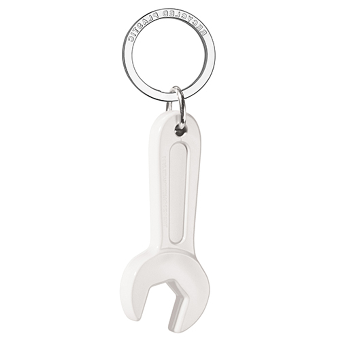 Svensknøgle Nøglering - Genbrugs Akryl-Hvid