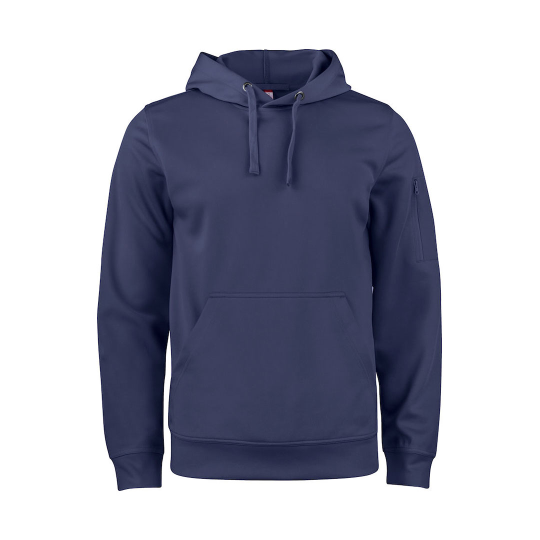 CLIQUE Basic Active Hoody - Spun Dyed-Mørk Marine