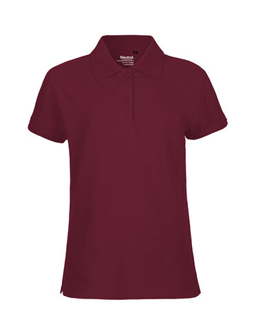 NEUTRAL Classic  Dame Polo, 100% Økologisk Fairtrade Bomuld-Bordeaux Rød