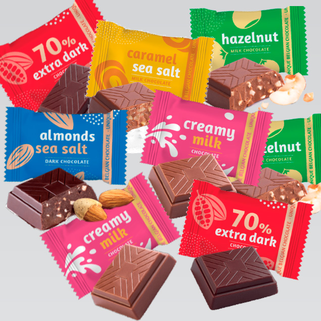 Luksus Julekalender Maxi - Helt eget design-Mini Chokolade