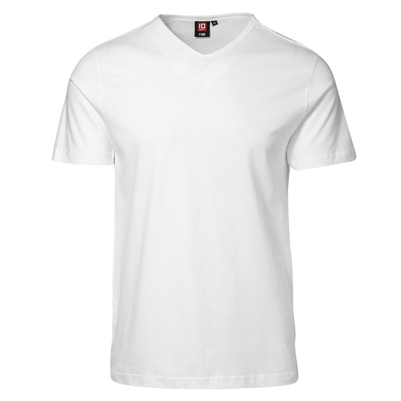 ID T-time T-shirt V-hals-Hvid