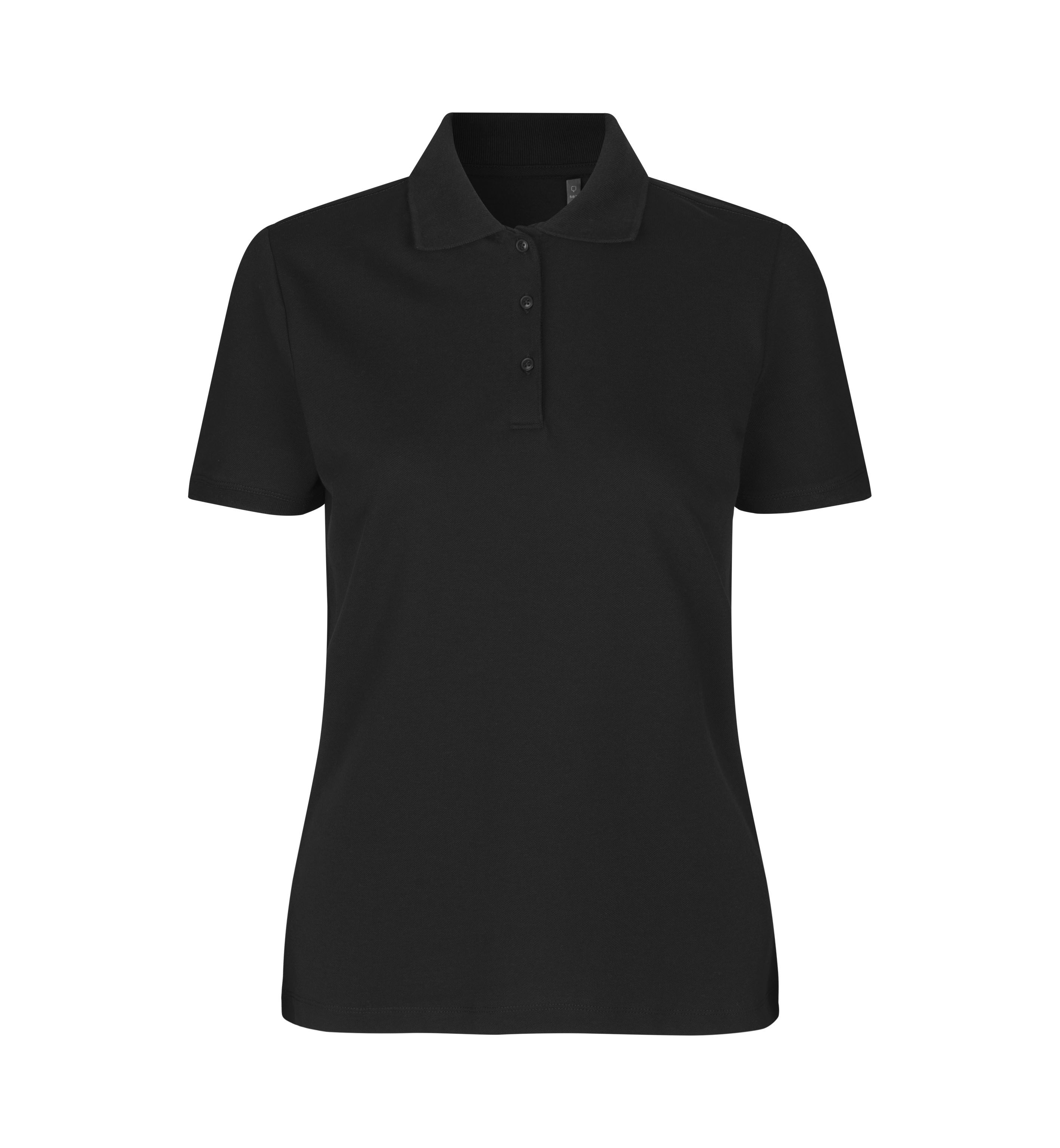 ID Økologisk poloshirt, dame-Sort