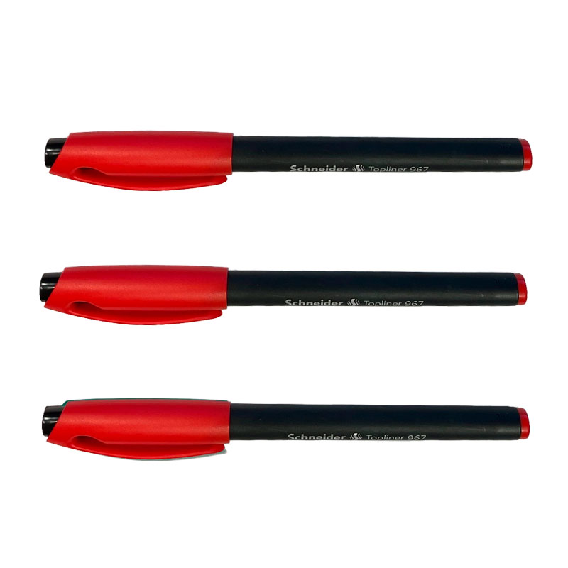 SCHNEIDER Fineliner Topliner 967 - Recycling-Rød