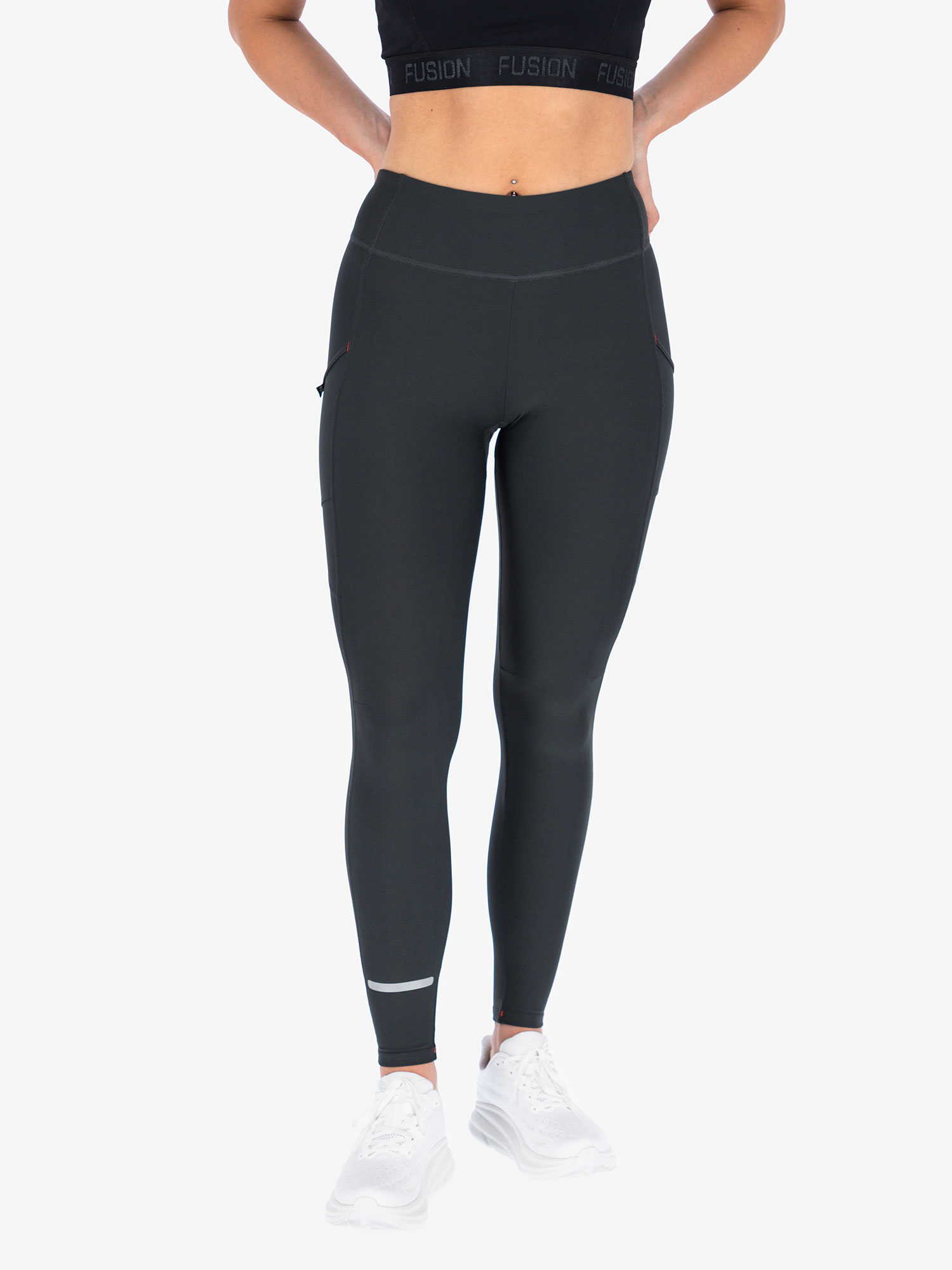 FUSION Løbetights, dame-Mørkegrå