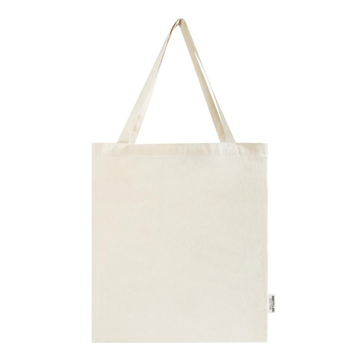 Madras 140 g/m² GRS mulepose med bund i genvundet bomuld-Natur