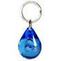 Dråbe Nøglering - Genbrugs Akryl - Blå