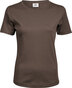 TEE JAYS Interlock t-shirt - Økologisk, dame - Chokolade