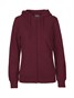 NEUTRAL Dame Zip Hoodie, 100% Økologisk Fairtrade Bomuld - Bordeaux Rød