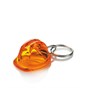 Hjelm nøglering - Genbrugs Akryl - Klar Orange