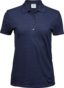 TEE JAYS Ladies Luxury Stretch Polo, Økologisk, dame - Blå