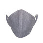 3-lags genanvendelig mundbind i 100% økologisk bomuld - Oxford grey