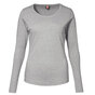 ID Interlock T-shirt Dame - Langærmet - Grå melange