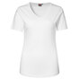 ID Interlock T-shirt Dame - V-hals - Hvid