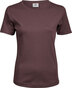 TEE JAYS Interlock t-shirt - Økologisk, dame - Bordeaux Rød