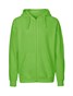 NEUTRAL Zip Hoodie, 100% Økologisk Fairtrade Bomuld - Lime