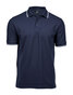 TEE JAYS Luxury Stripe Stretch Polo, Økologisk, herre - Navy
