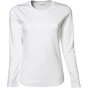 TEE JAYS Long Sleeve Interlock T-shirt - Økologisk, dame - Hvid