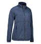 ID Zip Mix Melange Fleece, dame - Blå melange