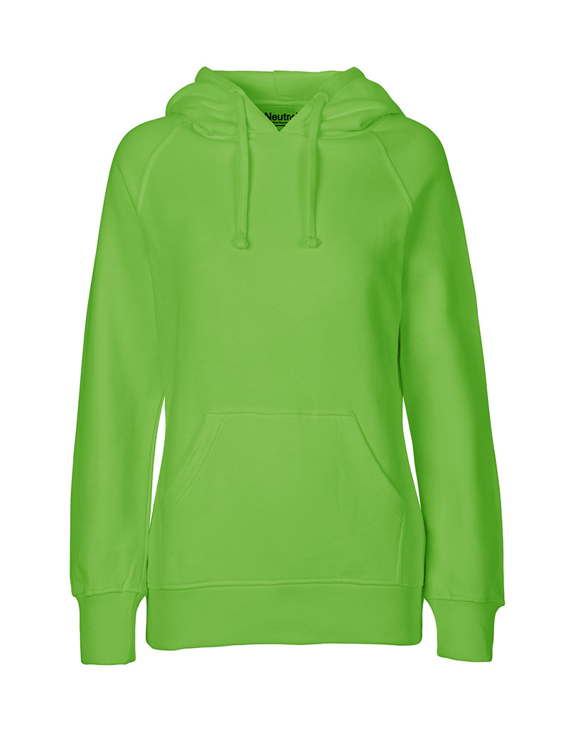 NEUTRAL Hoodie, Dame,  100% Økologisk Fairtrade Bomuld - Lime