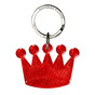 Krone Nøglering - Genbrugs Akryl - Rød