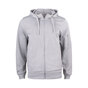 CLIQUE Basic Active Hoody Full Zip Herre - Spun Dyed - Grå