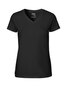 NEUTRAL V-Hals Dame T-shirt, 100% Økologisk Fairtrade Bomuld - Sort