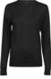 TEE JAYS Crew Neck Strik Sweater, dame - Sort