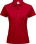 TEE JAYS Ladies Luxury Stretch Polo, Økologisk, dame - Rød
