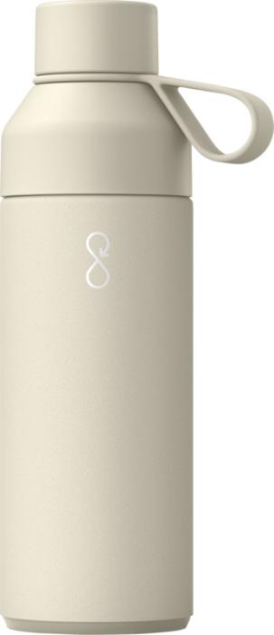 Ocean Bottle 500 ml vakuumisoleret vandflaske, Genanvendt Stål - Creme