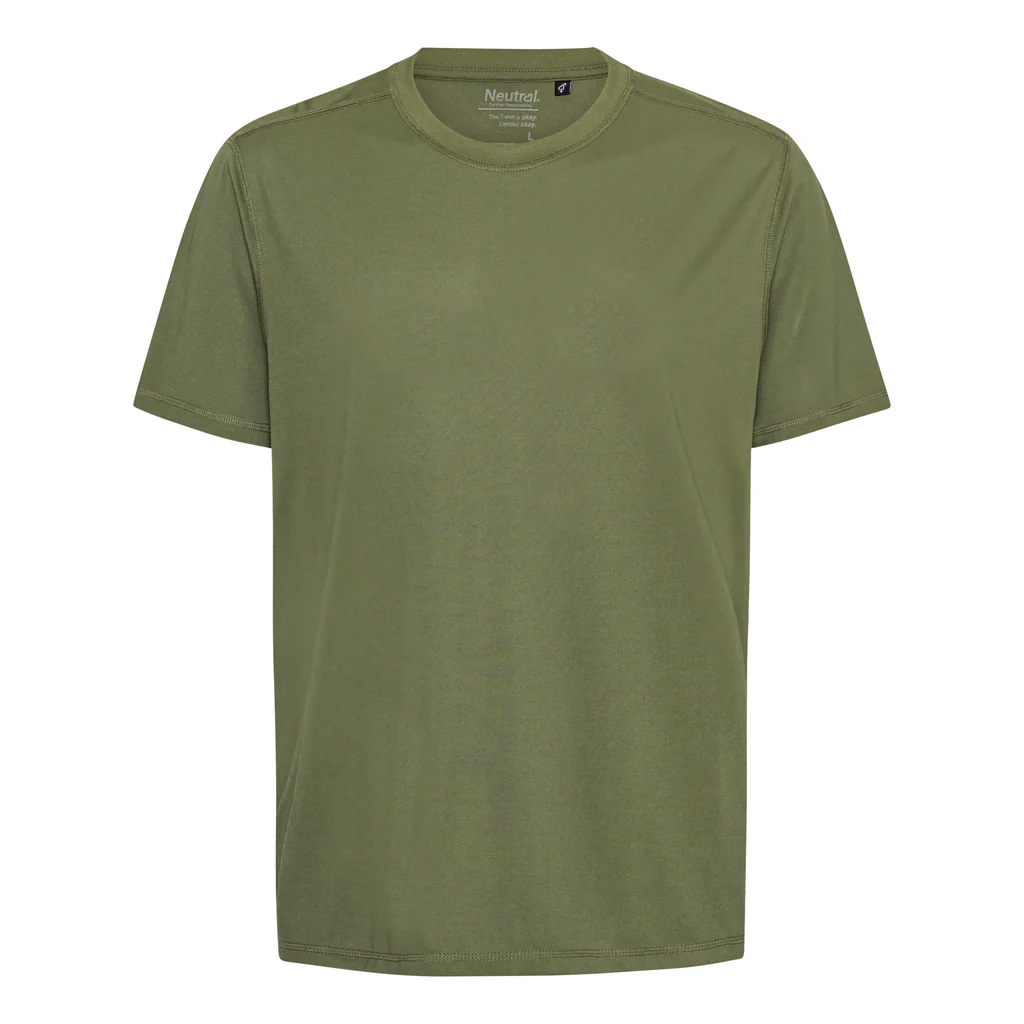 NEUTRAL Performance T-shirt, 100% Genanvendt Polyester - Militær