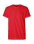 NEUTRAL Roll Up Sleeve T-shirt, 100% Økologisk Fairtrade Bomuld - Rød