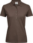 TEE JAYS Ladies Luxury Stretch Polo, Økologisk, dame - Chokolade