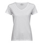 TEE JAYS Luxury V-neck T-shirt - Økologisk, dame - Hvid