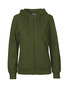 NEUTRAL Dame Zip Hoodie, 100% Økologisk Fairtrade Bomuld - Militær