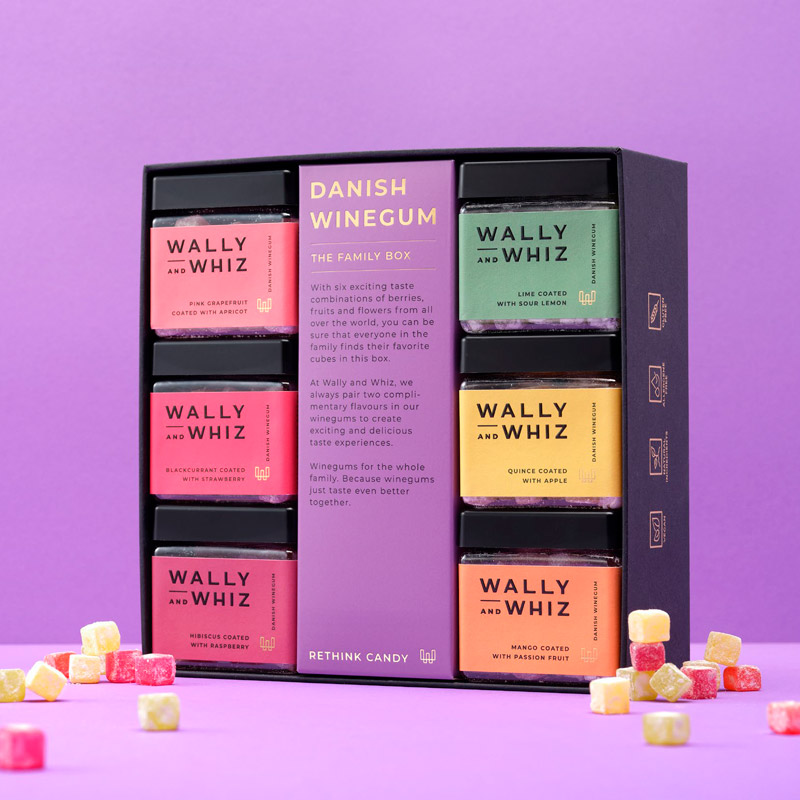 WALLY AND WHIZ The Family Box Vingummi, 840 g. - Multi