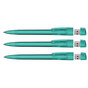 KLIO Pen Transparent med plast tip 4 GB usb stik. - Turkis