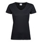 TEE JAYS Luxury V-neck T-shirt - Økologisk, dame - Sort