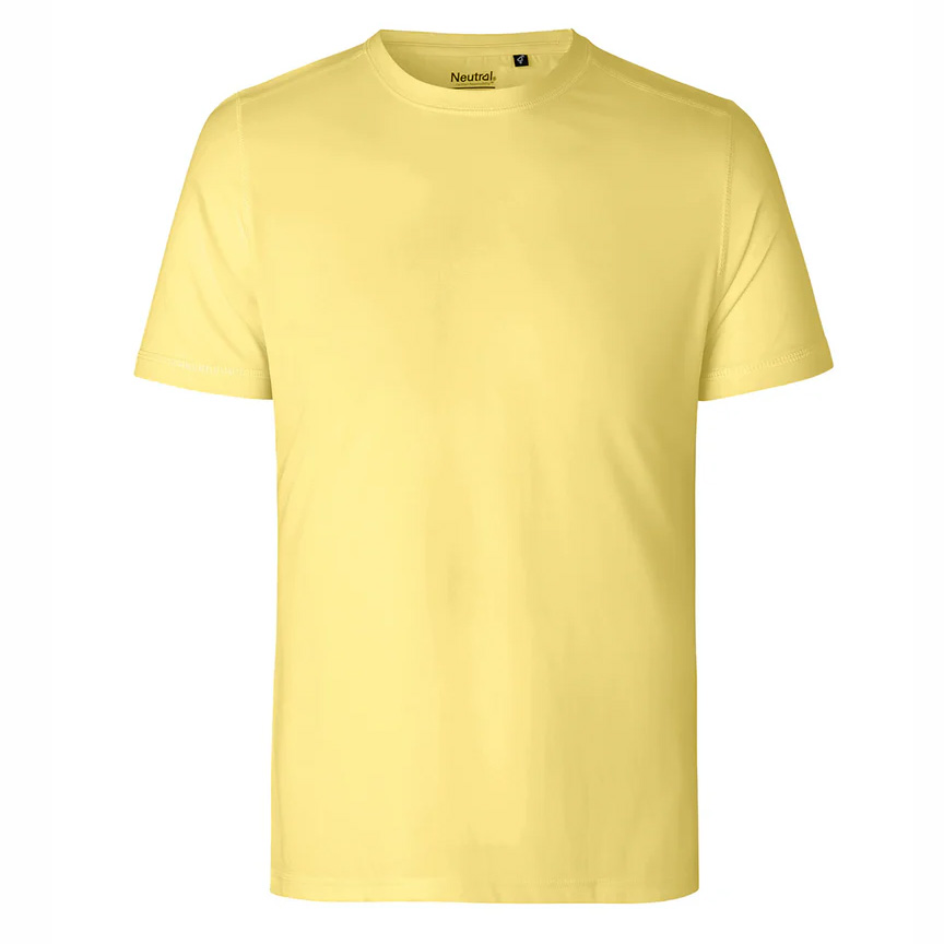 NEUTRAL Performance T-shirt, 100% Genanvendt Polyester - Lyse Gul