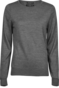 TEE JAYS Crew Neck Strik Sweater, dame - Grå